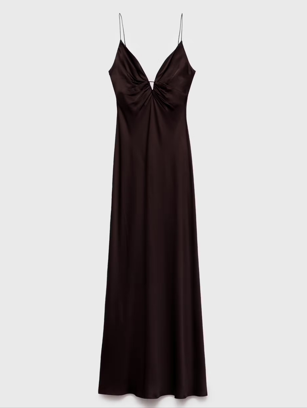 MANGO V-neck Satin Dress - Picture 2 of 7